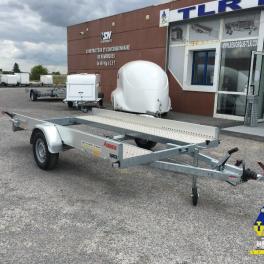 REMORQUE 1 ESSIEU FREINE AMT 1300.400 ECO PORTE-VOITURE ROUES EXTERIEURES REMORQUE 1 ESSIEU FREINE AMT 1300.400 ECO PORTE-VOITURE ROUES EXTERIEURES