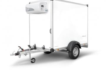 REMORQUE FRIGORIFIQUE1 ESSIEU NON FREINE COOL TRAILER ROUES EXTERIEURES 