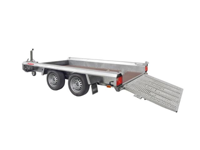 REMORQUE PORTE-ENGIN HULCO 294X150 CM PTAC 2600 KG 