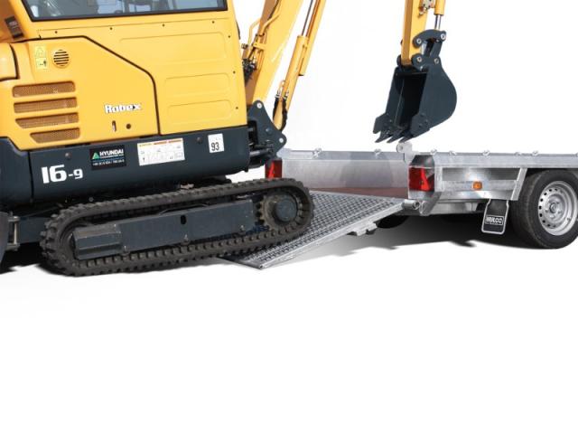 REMORQUE PORTE-ENGIN HULCO 294X150 CM PTAC 2600 KG 