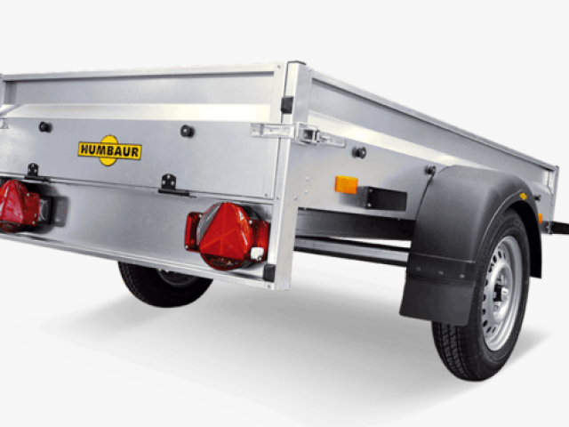 REMORQUE 1 ESSIEU NON FREINEE STEELY ACIER ROUES EXTERIEURES DE MARQUE HUMBAUR