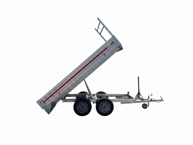 REMORQUE BENNE 2 ESSIEUX ROUES DESSOUS 300X150 CM