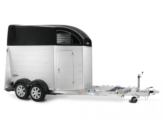 REMORQUE VAN 2 ESSIEUX FREINES XANTHOS KUTSCHE PORTE CALÈCHE ROUES EXTERIEURES