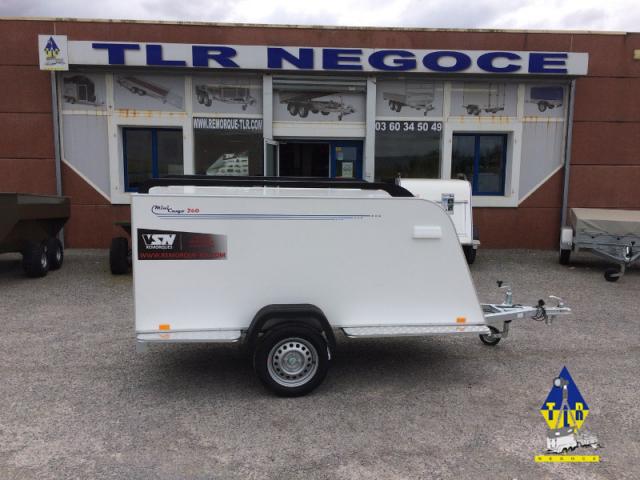 REMORQUE FOURGON 1 ESSIEU ROUES EXTERIEURES Mini cargo VSN TF3SP 750kg