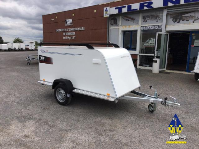 REMORQUE FOURGON 1 ESSIEU ROUES EXTERIEURES Mini cargo VSN TF3SP 750kg